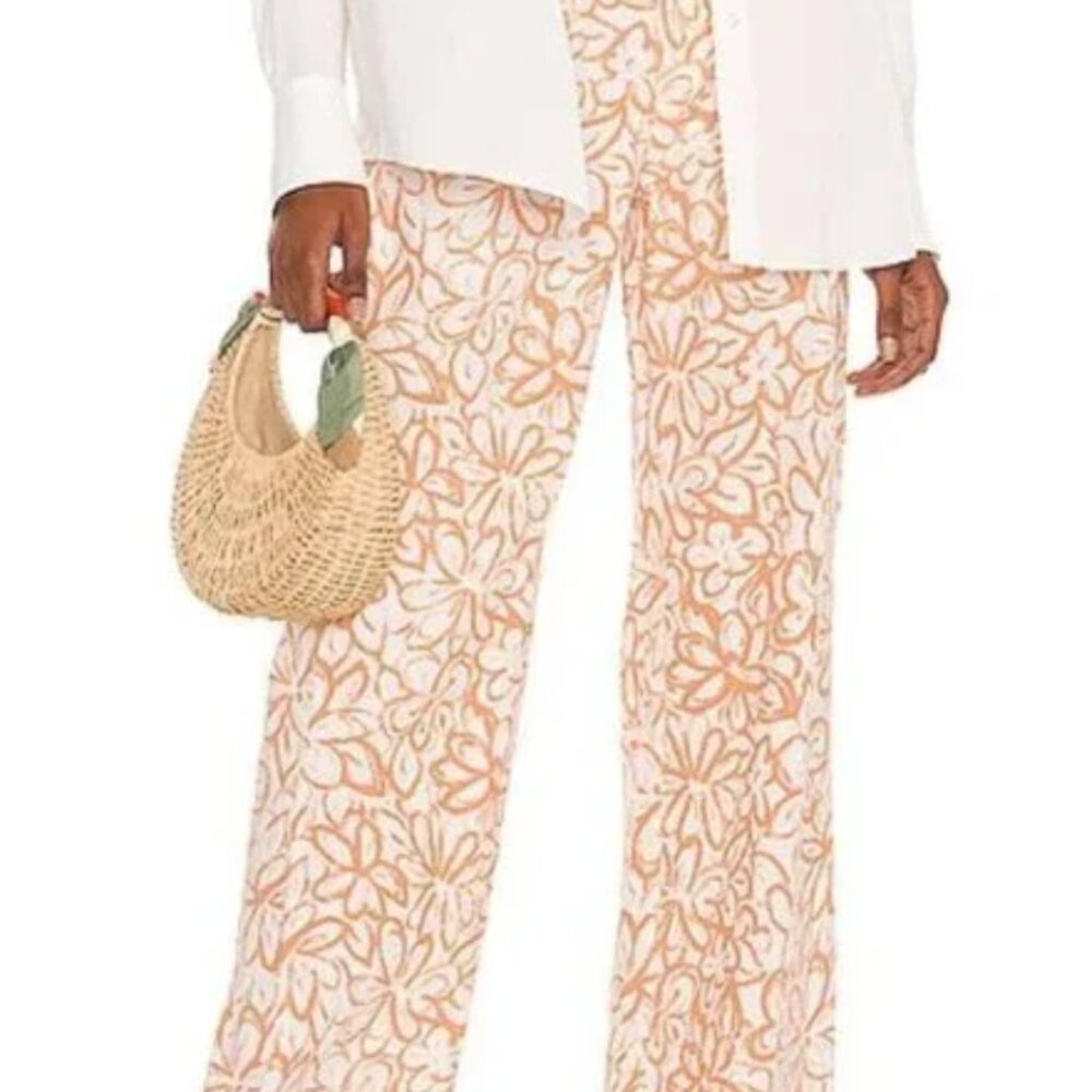 Free People Love So Right Wide Leg Pant In Peach